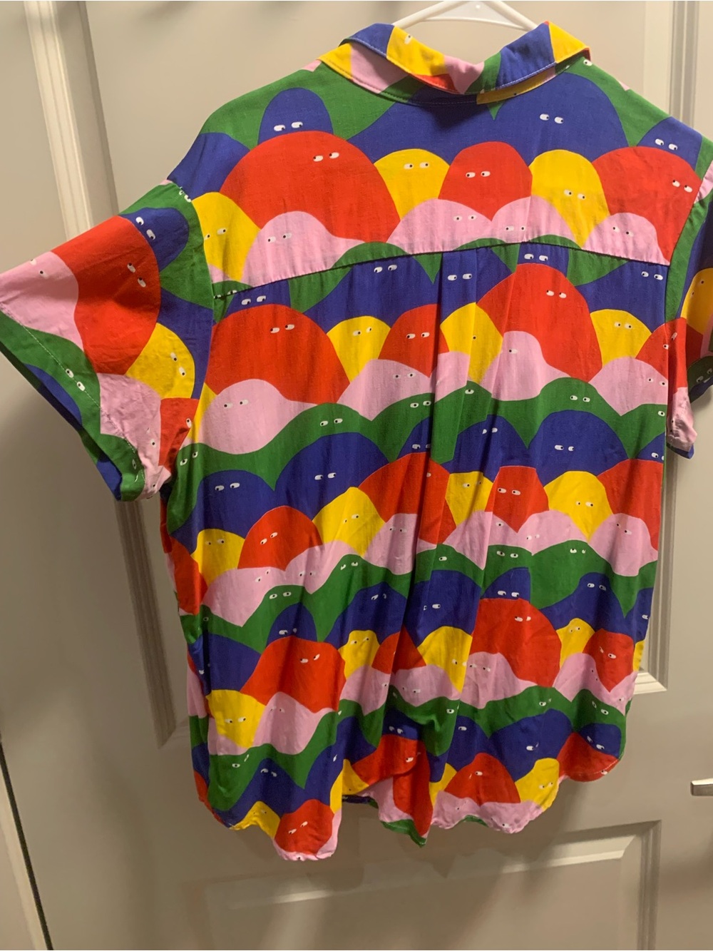 Nooworks Joyce Shirt in Rainbow Lump Short Sleeve Button-Down size 3X - Picture 5 of 9